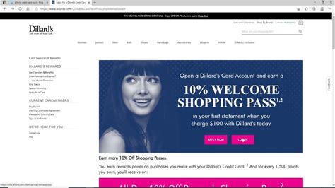 dillards credit card sign in
